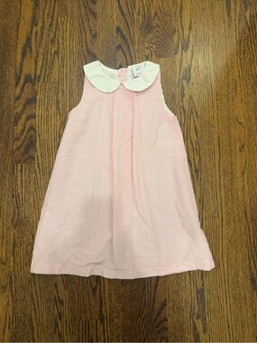 Girls' Pink Peter Pan Collar Casual Dress